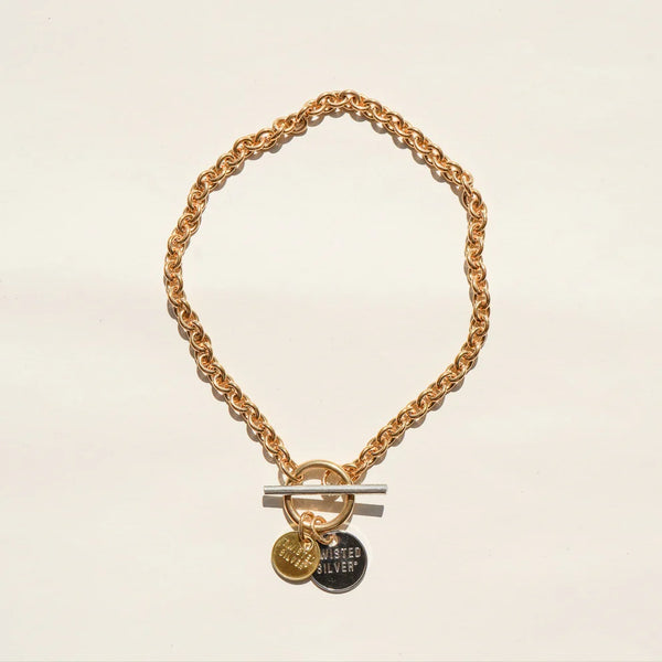 Capture Necklace in Brass