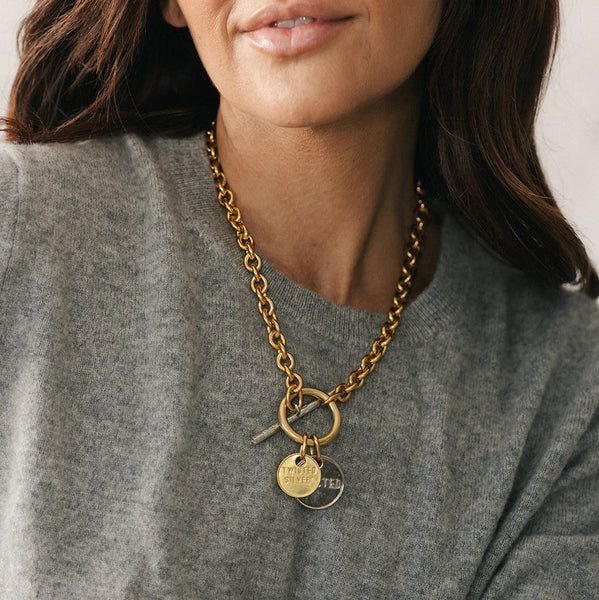 Capture Necklace in Brass