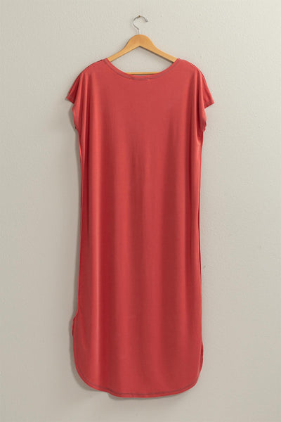 Soft High Low Midi Dress