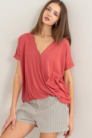 Surplice Oversized Top