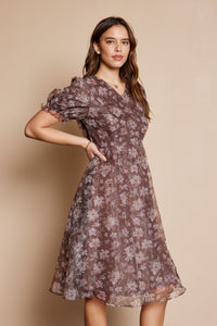 Printed Organza Dress