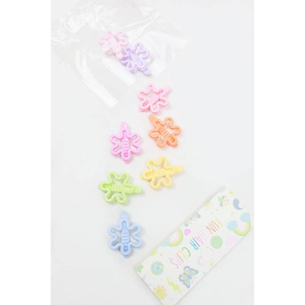 Candy Color Mini Flower Hair Clips: MIX COLOR / ONE - Lulu Bella Boutique