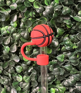 Sports Large Straw Toppers: Basketball