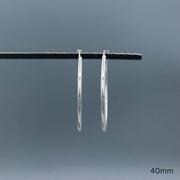 2mm Sterling Silver Endless Hoops: 10mm - Lulu Bella Boutique