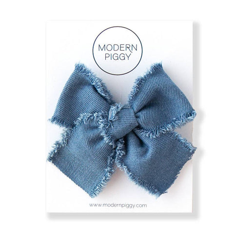 Blue Jeans | Ribbon Bow: Alligator Clip