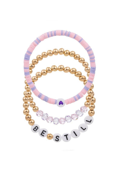 Best Friend Rubber Bead Kids Stretch Bracelet: PH / ONE