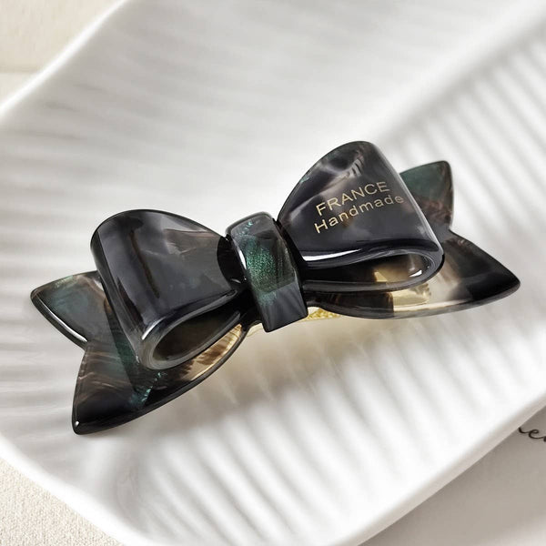 Sweet Bow Acetate Hair Clip – Double-Layer Side_CWAHA07201: Red / (OS) 1 - Lulu Bella Boutique