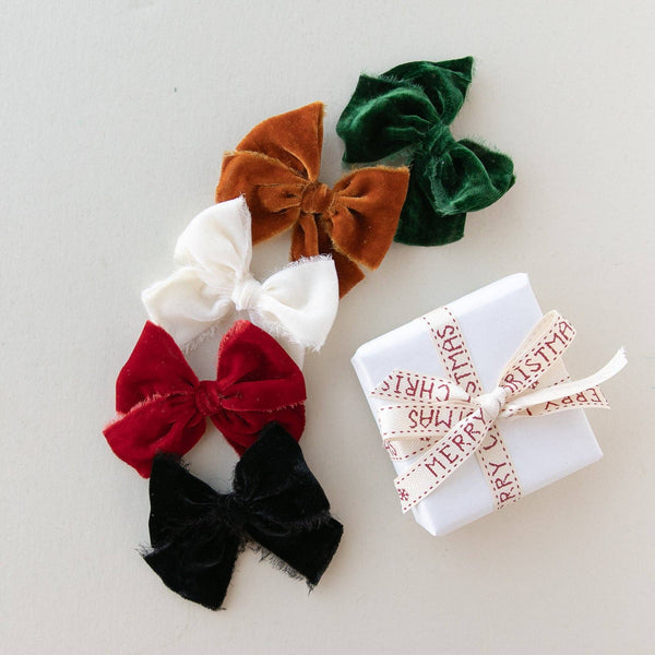 Cider | Pigtail Set - Velvet Ribbon Bow