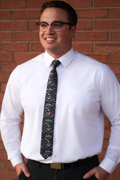 Lure - Navy Fishing Tie: 3.25" Standard Tie - Lulu Bella Boutique