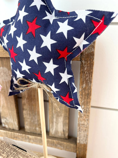 2pc. Rustic 4th of July Star Set - Large Star - Lulu Bella Boutique