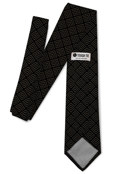 Vogue – Subtle Gold and Black Tie: 3.25" Standard Tie