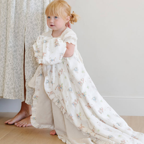 PETER RABBIT™ BAMBOO RAYON MUSLIN/LUSH BLANKETS: Girl - Lulu Bella Boutique