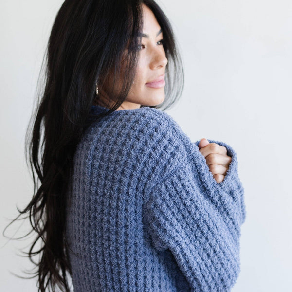 WAFFLE KNIT ROBES: Oxford / XL