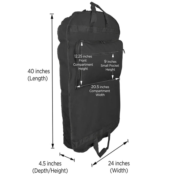 DALIX 39" Garment Bag Cover for Suits and Dresses w Pockets: White - Lulu Bella Boutique