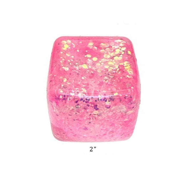Viral Glitter Ice Cube Squishy Toy: MIX COLOR