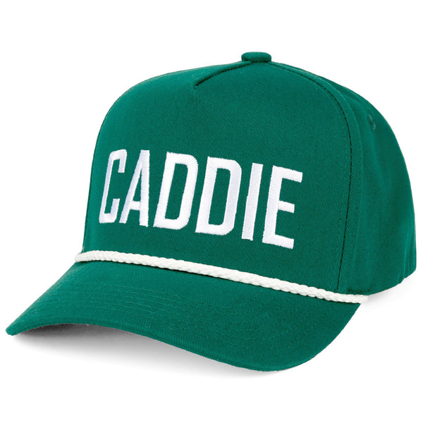 C.C CADDIE Letter with Rope on Two Tone Trucker Hat: Dark Green/White - Lulu Bella Boutique