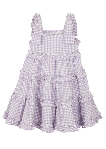Super Bloom Tiered Dress: Purple / 5 - Lulu Bella Boutique