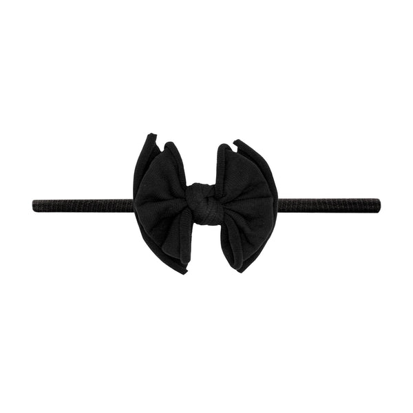 Baby Bling® Baby FAB® Skinny soft nylon bow headband: Dusty Blue - Lulu Bella Boutique