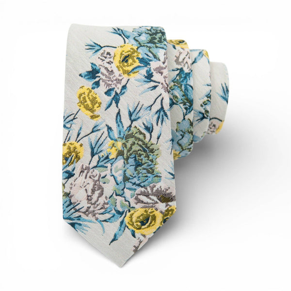 Versailles Floral - Men's Tie: Mens Modern - 2.5" wide x 58" long