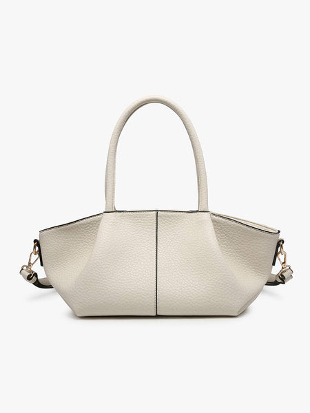 M2673 Karen Dual Handle Baguette Bag: Off White - Lulu Bella Boutique