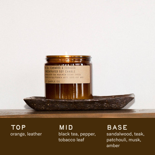 Teakwood & Tobacco - Large Concentrated Candle - Lulu Bella Boutique