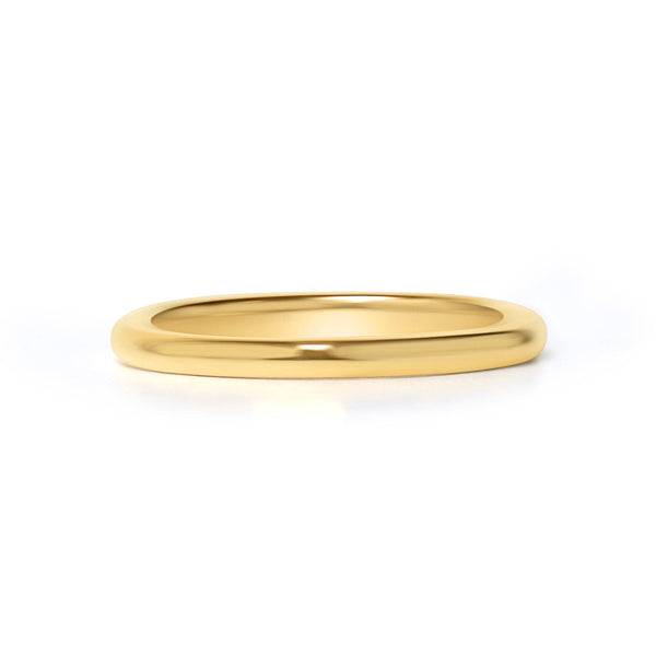 Stainless Steel Blank Gold Ring: 8 / 4mm