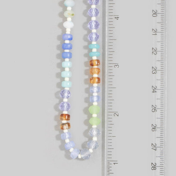 Mixed Glass Beaded Strand Necklace: GDBL