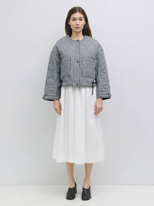 The Rochelle Jacket | Women's Quilted Gingham Jacket: Black
