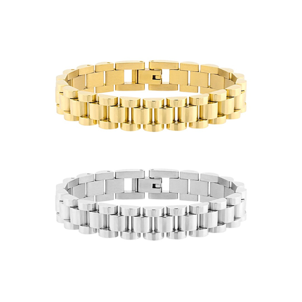 Watch Strap Link Bracelet: Gold / 16 cm (Women)