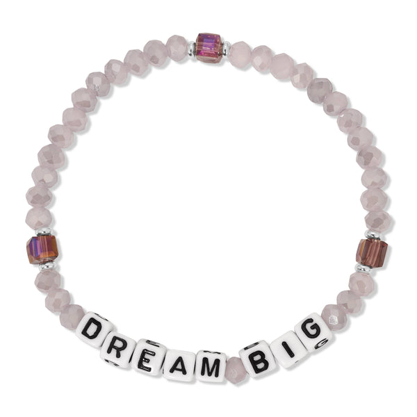 Kids Colorful Word Bracelets Select from 12 Styles: Fearless - Cranberry