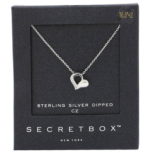 SECRET BOX HEART CHARM NECKLACE, SB 28892: GD - Lulu Bella Boutique