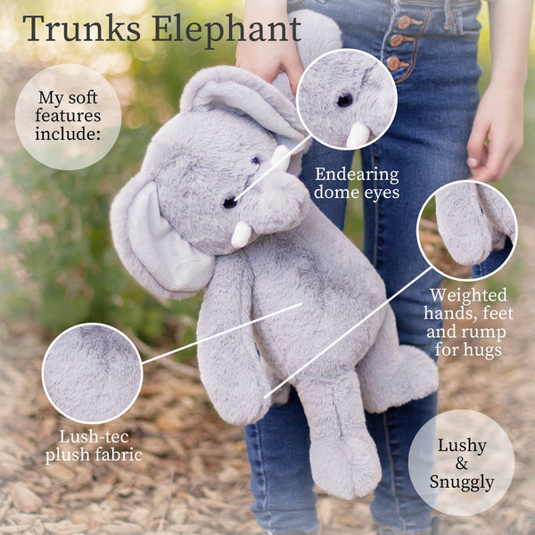 World's Softest Lushees 16" - Elephant Plushie for Kids - Lulu Bella Boutique