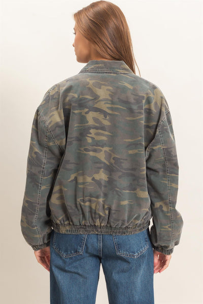 Camouflage Zip-up Jacket