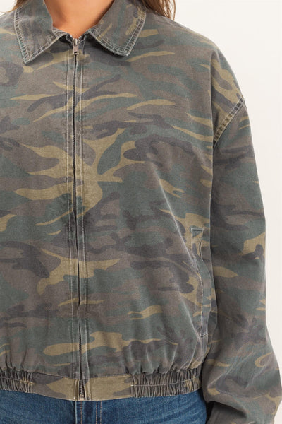 Camouflage Zip-up Jacket