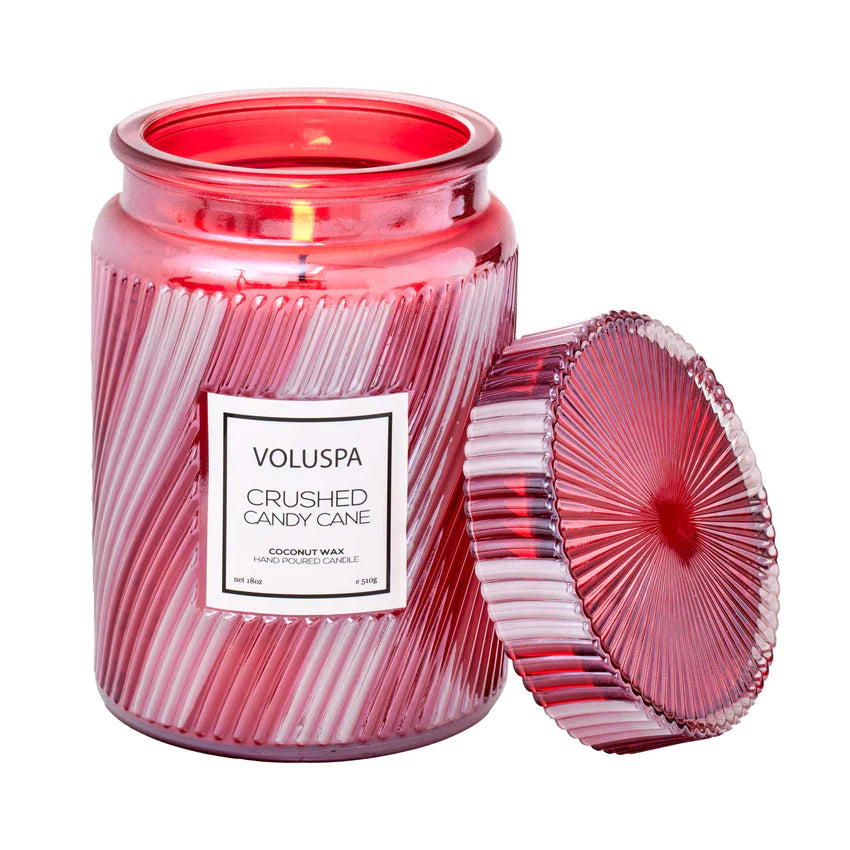 Crushed Candy Cane 18oz Large Candle