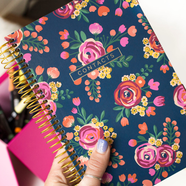 Contact Books, Choose Design: Vintage Floral