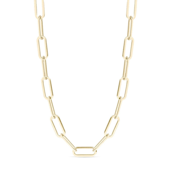14K Gold Filled PLUS™ Paperclip Chain Necklace 4mm: Gold / 16"+2"