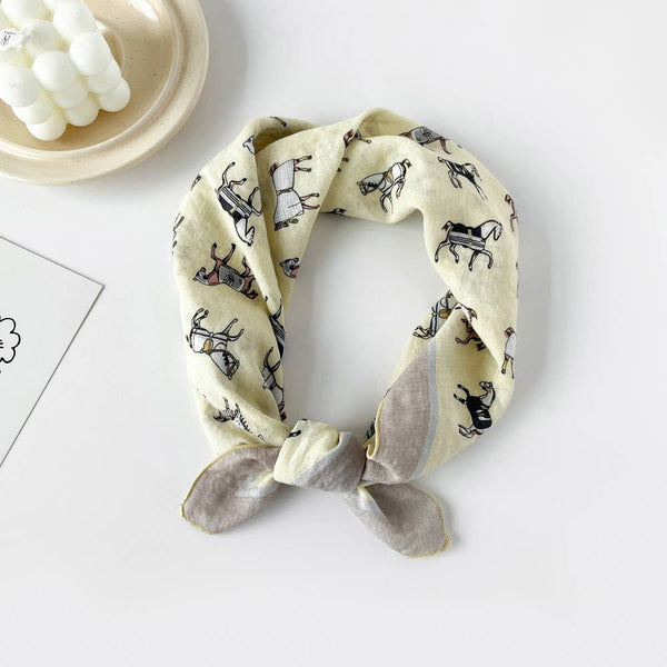 Vintage Paisley Versatile Floral Print Square Scarf - Lulu Bella Boutique