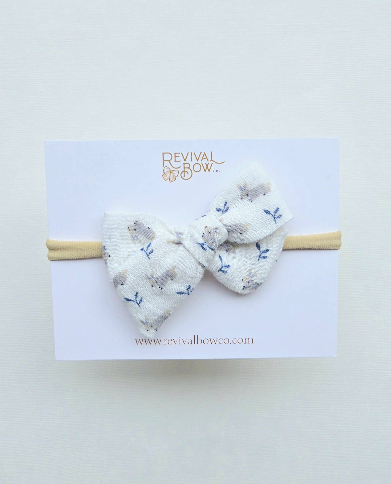 Small Pinwheel Bow on Headband • Tiny Bunnies • Easter Bows - Lulu Bella Boutique