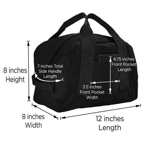 12" Mini Two Tone Duffle Bag: Dark Green - Lulu Bella Boutique