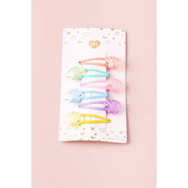 Sea Shell Snap Clips: MIX COLOR / ONE - Lulu Bella Boutique