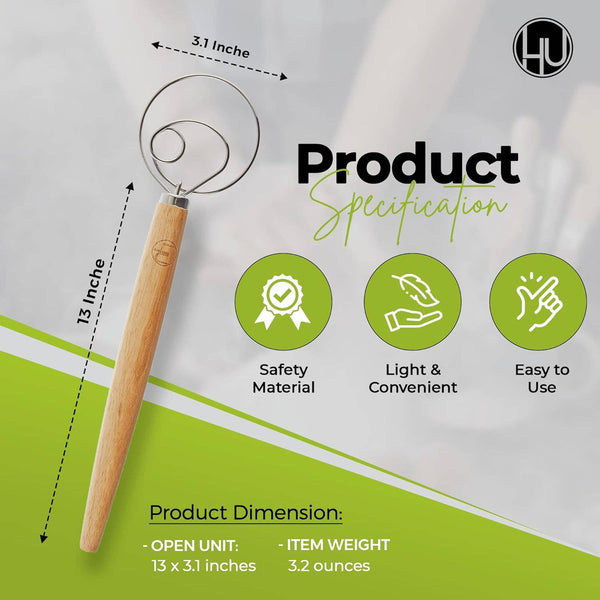 LHU - Premium Original Danish Dutch Whisk - Lulu Bella Boutique