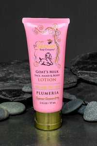 Organic Beauty Hydrating Natural Goat Milk Lotion Tubes: Plumeria