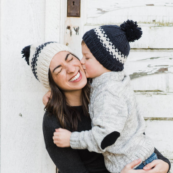 Rebel Natural Knit Beanie Hat : S (0-6 months)