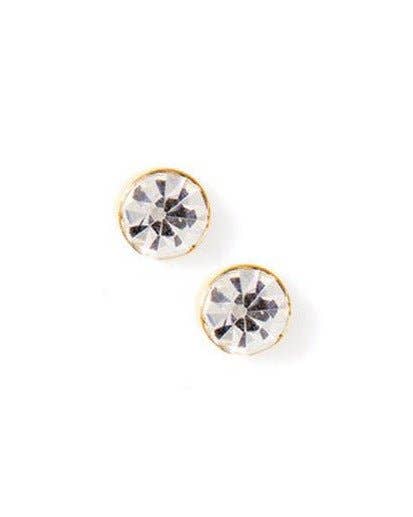 Screwback Stud Earrings - Juliet Clear 5mm
