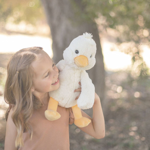 World's Softest 16" Large Lushees Off White Duck Plushie - Lulu Bella Boutique
