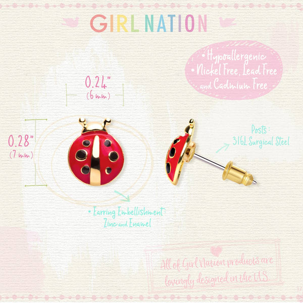 Little Ladybug Cutie Stud Earrings