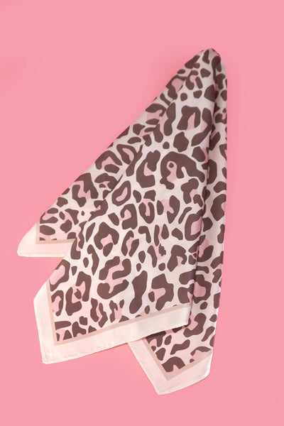 LEOPARD ANIMAL SILKY FEEL BANDAN: Pink