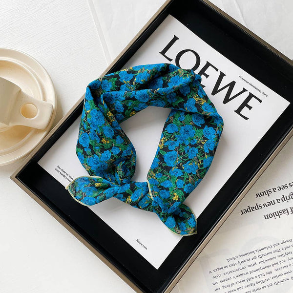 Vintage Paisley Versatile Floral Print Square Scarf - Lulu Bella Boutique