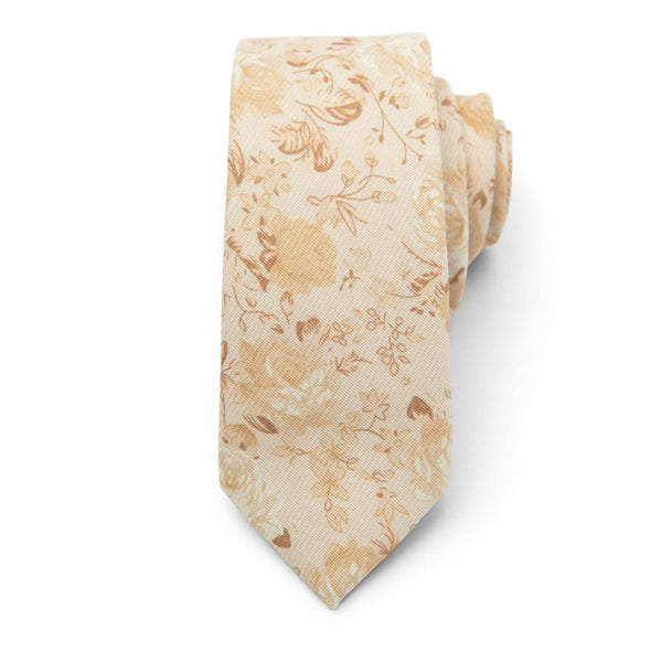 Vintage Floral - Men's Tie: Mens Modern - 2.5" wide x 58" long